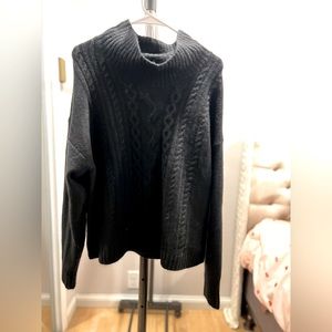 Black cowl neck sweater